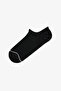 Black Basic Mesh Cotton Glitter 3 Pairs Sneaker Socks - 2