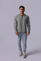 Defy's Men's Oversize Striped Long Sleeve Snap Collar T-Shirt - 3