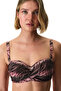 Cesira Pink Beauty Form Zebra Patterned Glitter Bikini Top