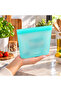 Mood 700 ml Air and Liquid Leak-Proof Locking Silicone Storage Bag, 100% Platinum Silicone, Bpa Free, Microwave and Freezer Safe, Reusable Food Storage Bag, Lm0008/24 - 2
