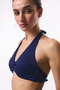 Navy Blue Women's Bikini Top Plqq2X9925Iy - 5
