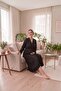 Allesa Ruffle Detailed Maternity and Postpartum Knitted Dressing Gown - 2