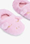 Light Pink Girl's Unicorn Patterned Embroidered Home Shoes - 3