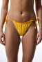 Yellow Super Frill Tie-Up Low Waist Bikini Bottom - 5