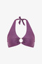 Purple Flora Hot Buckle Bikini Top - 5