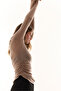 Beige Boat Neck Cashmere Long Sleeve Blouse - 4