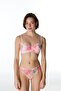 Light Pink Lotus Strapless Floral Underwire Bra - 3