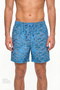 Men's Belted Deep Zebra Camouflage Patterned Swim Shorts