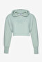 Light Green Hooded Rib Detailed Sweatshirt - 6