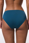 Petrol Color Mid Waist Slip Bikini Bottom - 2