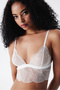 Hera Triangle Triangle White Bra - Privee Collection - 3