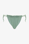 Khaki Super Frill Tie-Up Low Waist Bikini Bottom - 4