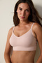 Dusty Rose Stitch-Free Detachable Padded Pointel Bralet Bra Without Underwire - 2