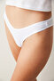 Micro V Cut White Brazilian Panties - 2