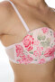 Light Pink Heart Floral Push up Padded Bra - 5