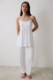 Lana Printed Pants Off-White Pajama Set