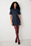 Floral Fishnet Burgundy Pantyhose