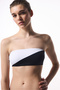 Black and White Gina Strapless Bikini Top - 4