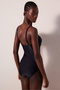 Basic Shirred Corset Black Swimsuit - 4
