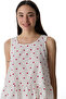 Off-White Red Hearts Cotton Piece Athlete Pajama Top - 2