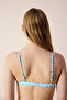 Drip Triangle Fit Textured Multicolor Bikini Top - 2