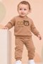 Rocha Baby Boy Brown Cool Bear Towel Embroidered 2-Piece Set - Transitional Cotton Set - 2