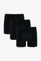 Men's Cotton Basic Black 3-Pack Boxers