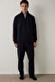 Blue Men's Striped Oversized Jogger Pajama Set