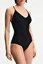 Black Aspen Textured V-Neck Swimsuit