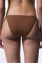 Brown Libby Side Buckle Slip Bikini Bottom - 3