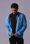 Defy's Men's Oversize Hooded Zipper Pocket Sweatshirt