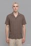 Ultra Soft Regular Fit Apaş Collar Summer Short Sleeve Khaki Shirt E2533Ax26Sm - 2