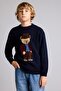 Crew Neck Teddy Bear Printed Knitwear Sweater for Boys G3077A826Wn - 3