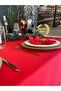 Royal Linen Textured Tablecloth Red - 5