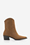 Women's Pointed-Toe Cowboy Western Boots with Seam Detail Vildo Tan Suede - 4
