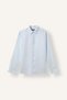 100% Linen Regular Fit Polo Collar Basic Long Sleeve Shirt C1825Ax26Sm - 7