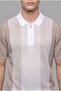 Standard Fit Polo Neck Half Zip Knitwear Short Sleeve T-Shirt E5438Ax25Sm - 6
