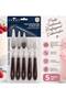 Professional Wooden Handle Cake and Cream Modeling Spatula Set - 5 Piece Shaping Palette - 2