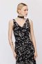 Women's Polka Dot Maxi Dress with Scarf Detail - 8