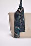 Women's Classic Shoulder Bag with Scarf Detail - 6