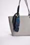 Women's Classic Shoulder Bag with Scarf Detail - 5