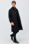 Men's Classic Long Coat with Side Pockets - 5