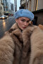 French Painter Australian Wool Felt Beret Baby Blue