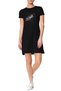 Where Am I Black Short Sleeve Combed Cotton Women's T-shirt Dress