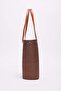 Women's Studded Detailed Straw Shoulder Bag - 3