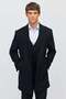 Men's Swallow Collar Short Coat with Side Pockets