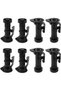 8CM Heavy Duty Plastic Cabinet Legs Adjustable Height 80-100MM, Black Furniture Leg Feet for Kitchen Cabinets, Wardrobes, Cupboards, TV Units & Furniture Base Support