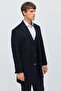 Men's Swallow Collar Short Coat with Side Pockets - 2