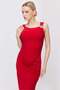 Women's Drape Cut Dress with Gold Buckle on the Shoulder - 6