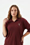 Bürümcük Fabric Brooch Detail Three Quarter Sleeve Top and Bottom Pants Set - 2